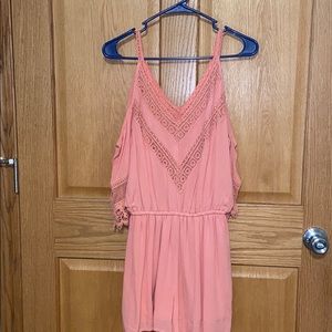 Light Pink Laced Romper. Worn once.